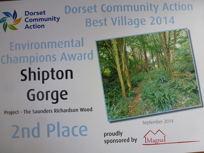 Environmental Champions Award won by Shipton Gorge Heritage in 2014