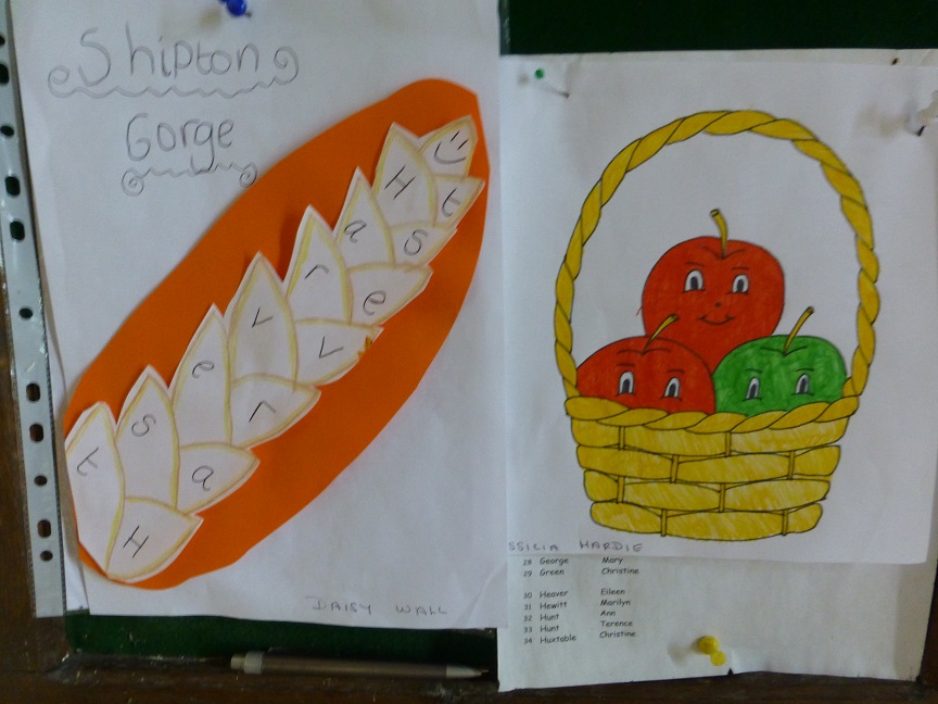 Children's harvest drawings